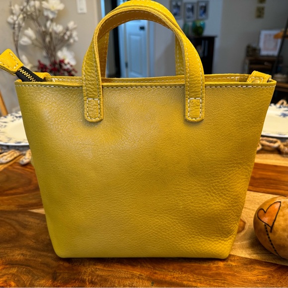 Pomelo 🦄 Mini Zipper Crossbody Tote Bag Yellow Purse Spring Fit NEW - Picture 4 of 9